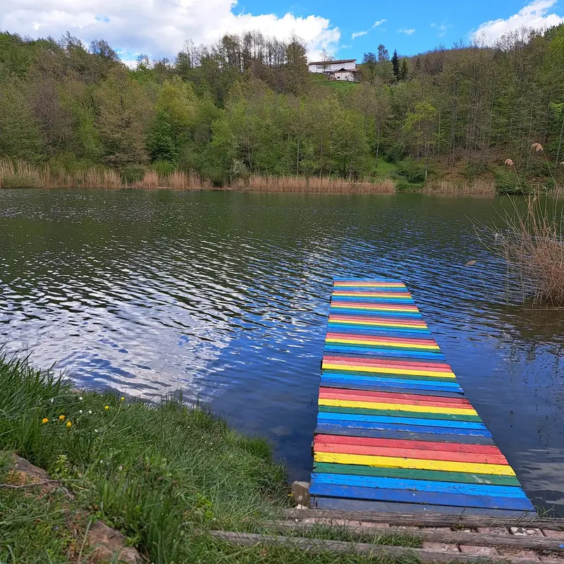 Il lago di Castel dell'Alpi e i suoi boschi